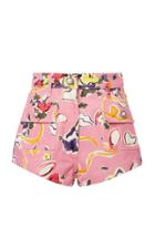 Moda Operandi Alessandra Rich Floral Gabardine Hot Shorts