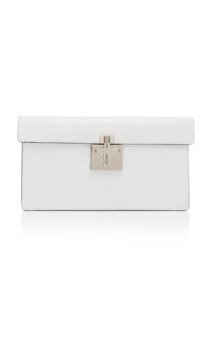 Oscar De La Renta Goat Leather Alibi Clutch