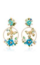 Anabela Chan 18k Gold Vermeil Turquoise Butterfly Wreath Earrings