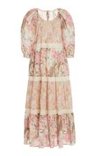 Moda Operandi Loveshackfancy Evren Floral-printed Cotton Dress