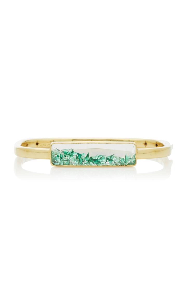 Moritz Glik 18k Gold Emerald Cuff Bracelet