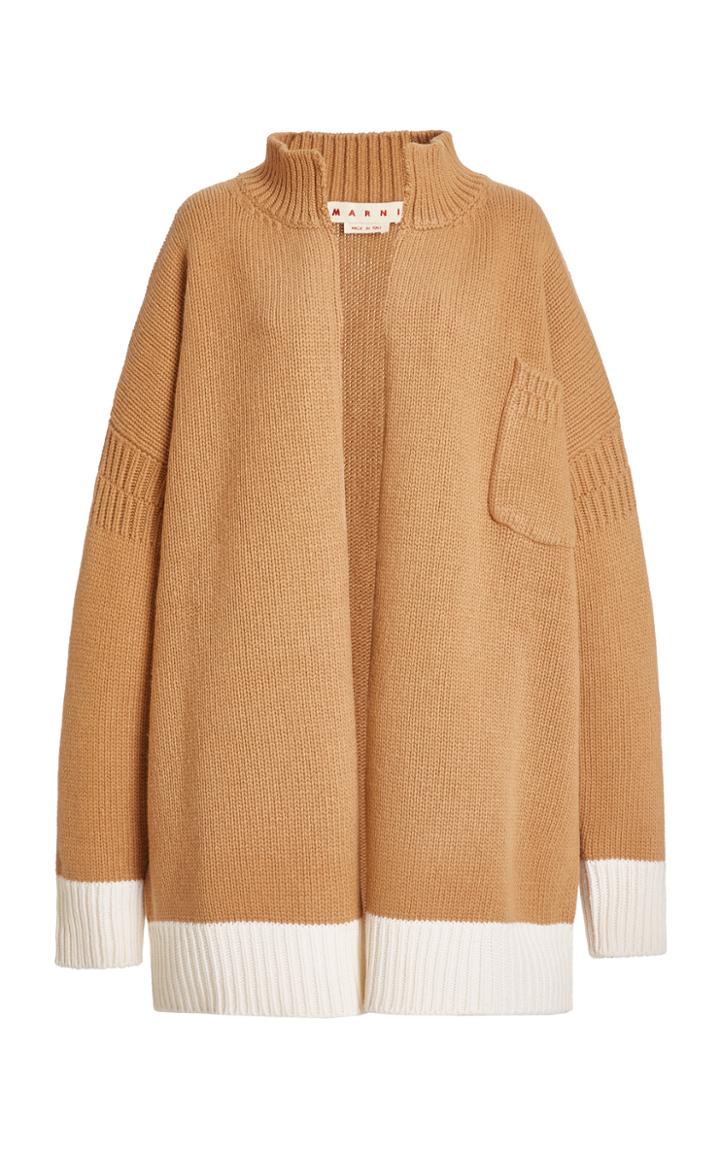 Marni Oversized Knitted High-neck Jacket