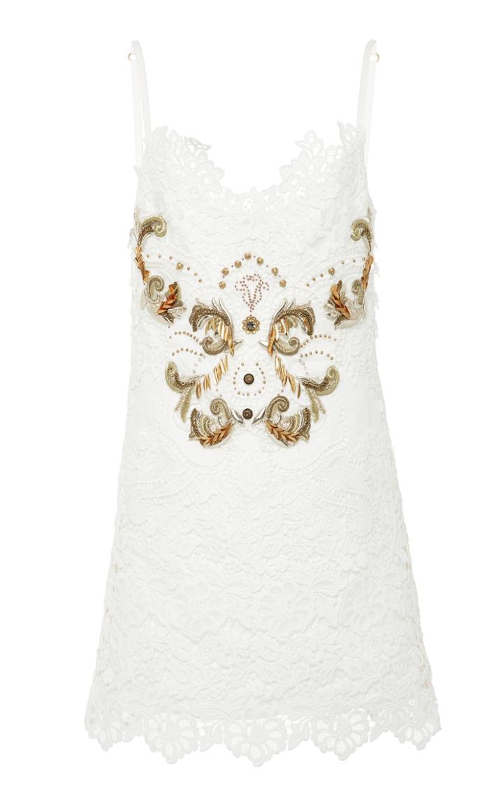 Fausto Puglisi Embellished Lace Mini Dress