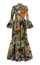 Moda Operandi Marc Jacobs Metallic Floral-embroidered Tiered Gown Size: 0