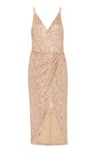 Jonathan Simkhai Wrap-effect Sequined Chiffon Midi Dress