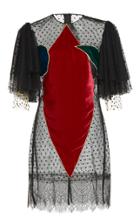 Sandra Mansour Europa Embroidered Tulle Mini Dress