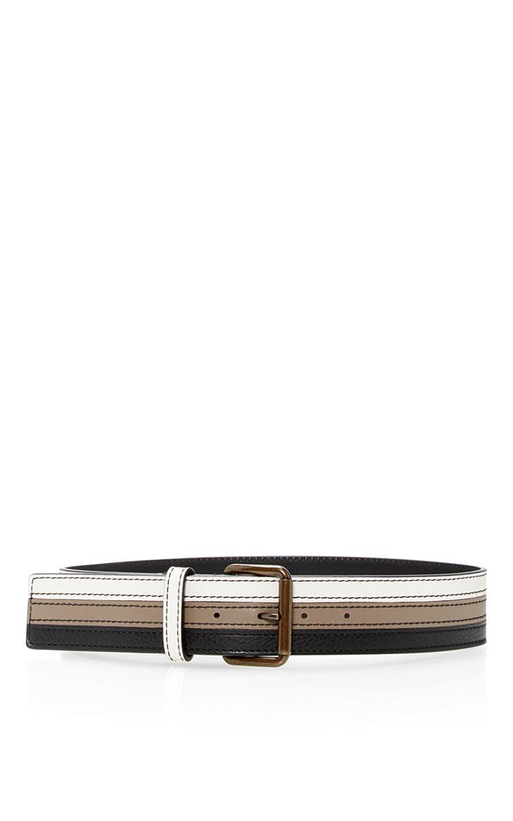Tomas Maier Black Tricolor Belt