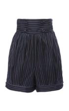 Rosie Assoulin Prince Of Cambridge Pinstriped Cotton-blend Shorts