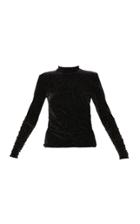Mach & Mach Black Galactic Raised Collar Sweatshirt