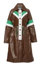Victoria/tomas Drawstring Waist Leather Coat