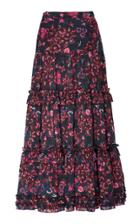 Ulla Johnson Amalia Floral-print Cotton-blend Midi Skirt Size: 0