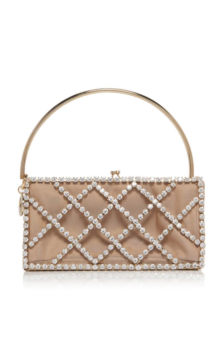 Rosantica Garofano Crystal-embellished Brass Bag