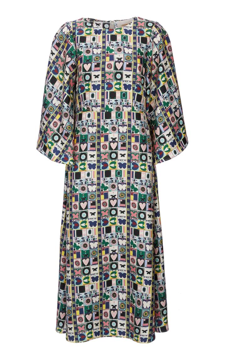 Moda Operandi La Doublej Sorella Printed Silk Dress