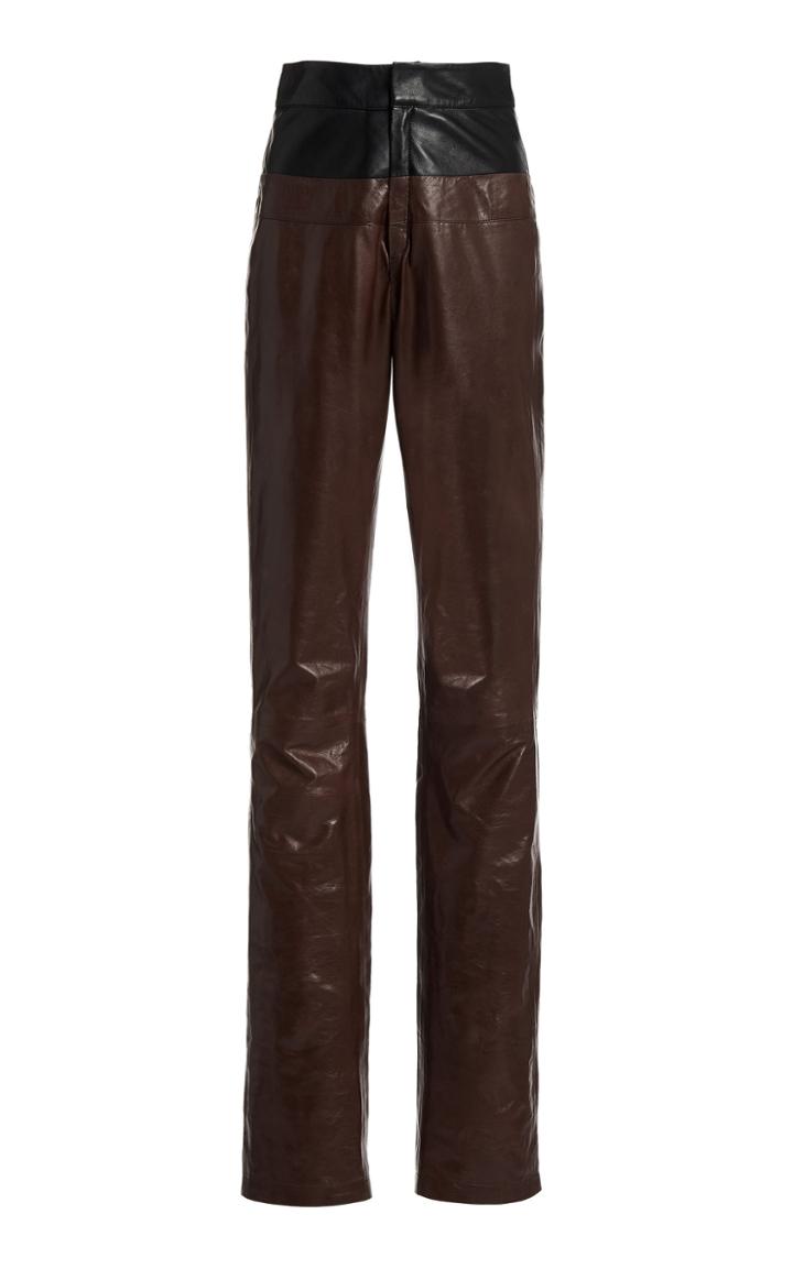 Moda Operandi Zeynep Aray Two-tone Leather Pants