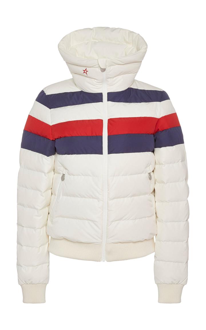Perfect Moment Striped Quilted Shell Down Jacket