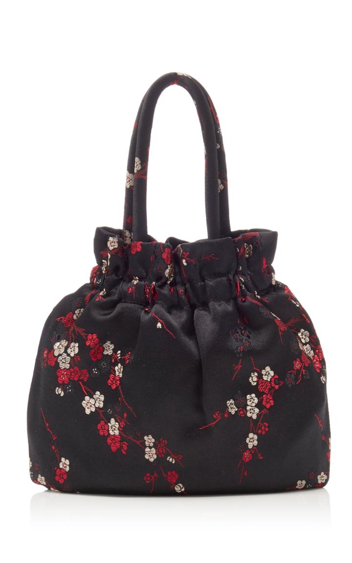 Nst Studio Cherry Blossom Silk Cloque Pouch