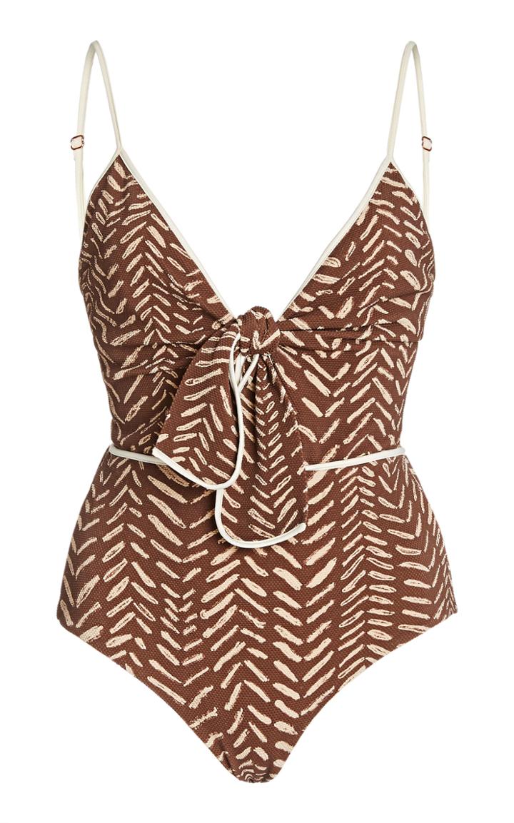 Johanna Ortiz Escape To The Oasis Tie-front Swimsuit