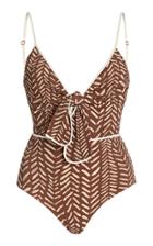 Johanna Ortiz Escape To The Oasis Tie-front Swimsuit