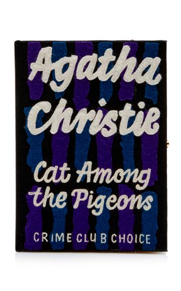 Olympia Le-tan Cat Among The Pigeons Embroidered Canvas Clutch