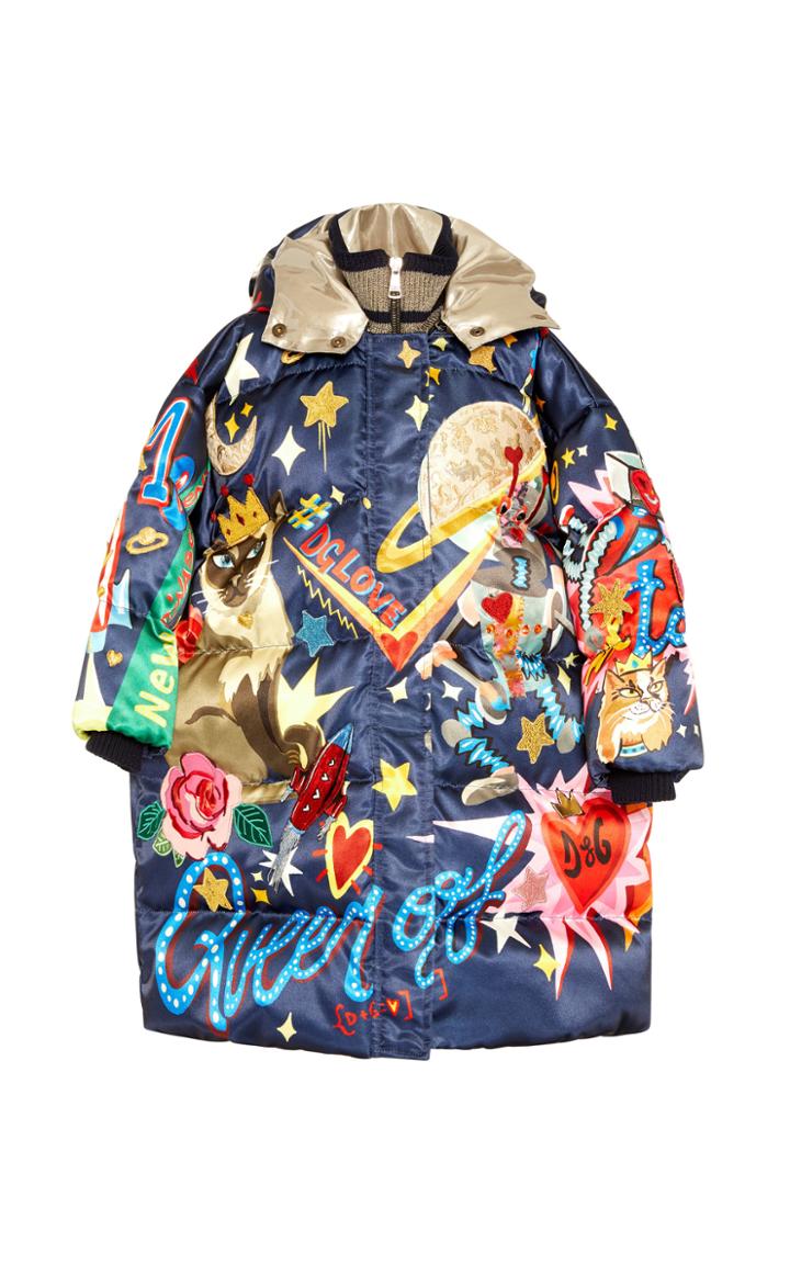 Dolce & Gabbana Printed Puffer Coat 2-6 Years