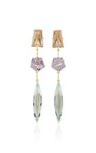 Misui One-of-a-kind 18k Gold And Multi-stone Earrings