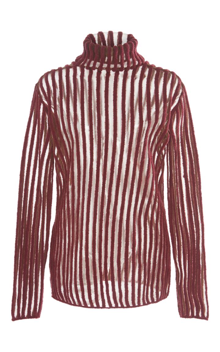 Ellery Beatnik Semi Sheer Striped Knit Top