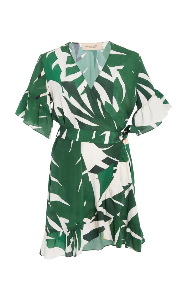 Adriana Degreas Geometric Foliage Short Dress