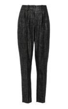 Moda Operandi Balmain Metallic Wool-blend Tweed Slim Pants Size: 34