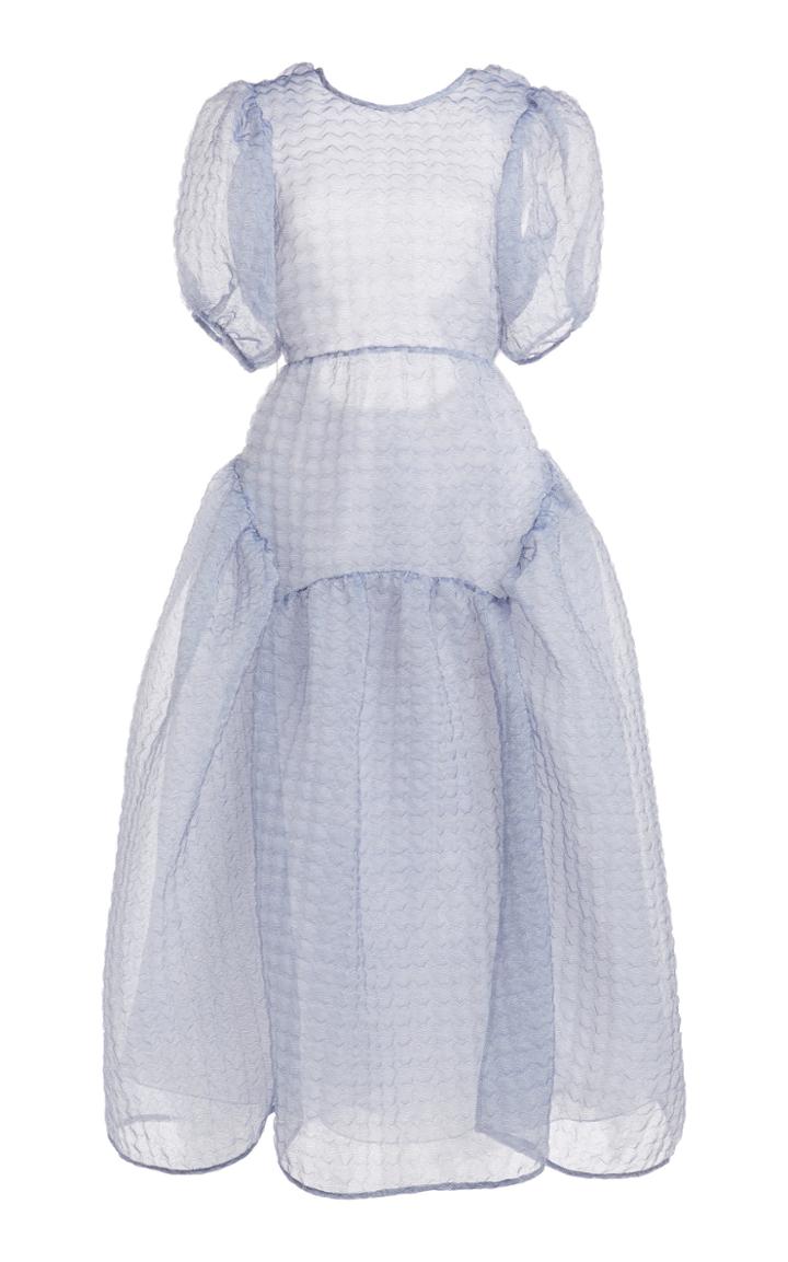 Moda Operandi Cecilie Bahnsen Katrine Textured Silk-blend Organza Midi Dress