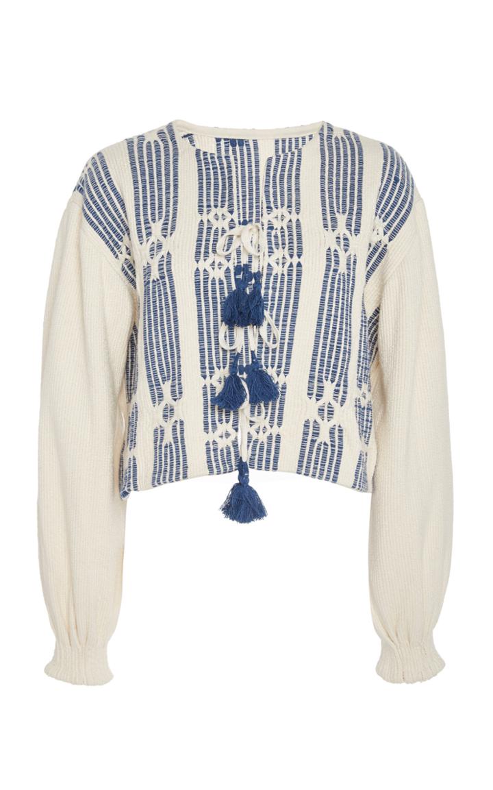 Escvdo Parce Embroidered Cotton Pullover
