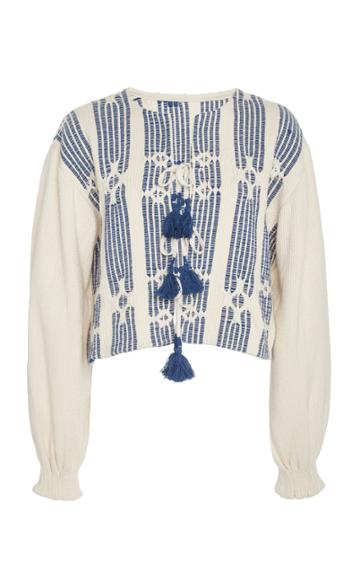 Escvdo Parce Embroidered Cotton Pullover