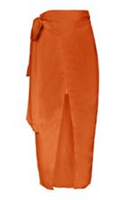 Significant Other Solace Wrap-tie Linen-blend Amber Midi Skirt