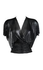 Fannie Schiavoni Kate Mesh Wrap Top