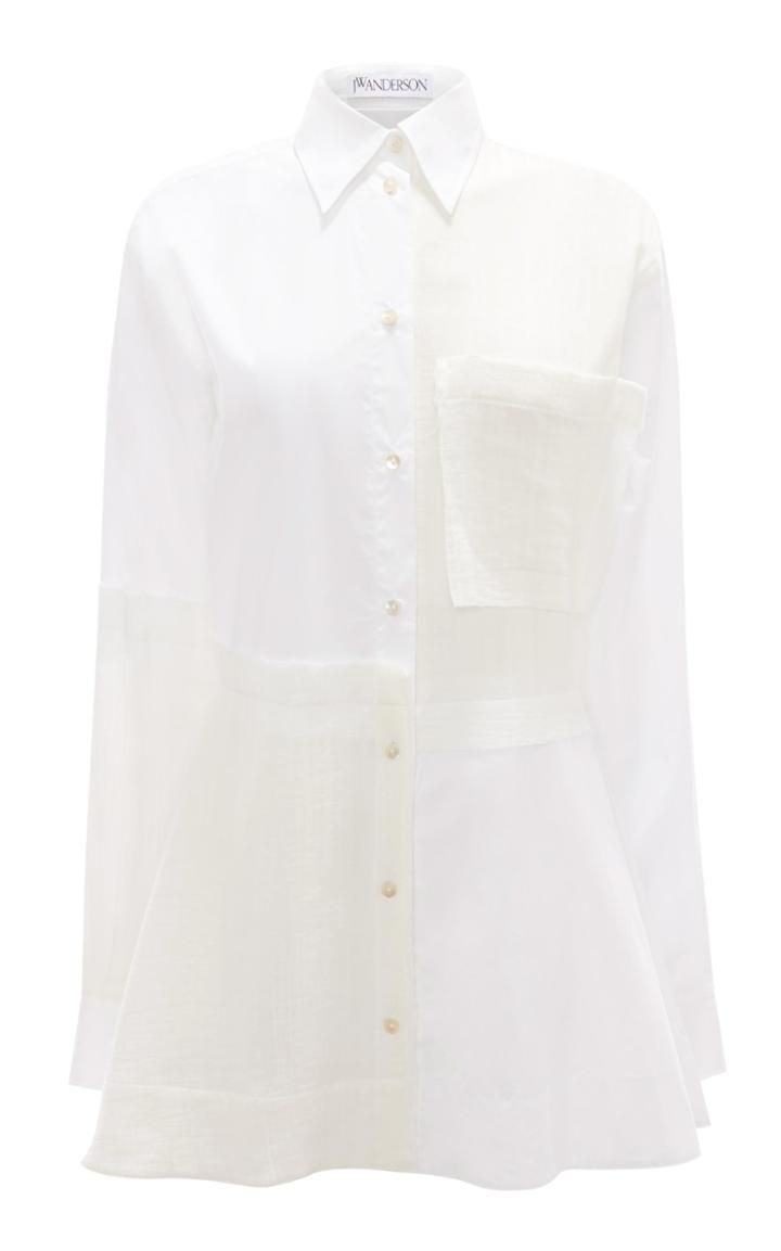 Moda Operandi Jw Anderson Patchwork Peplum Shirt