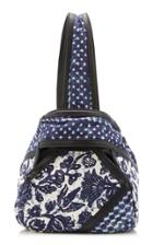 Ulla Johnson Elio Mini Abaca-paneled Patchwork Cotton Bag