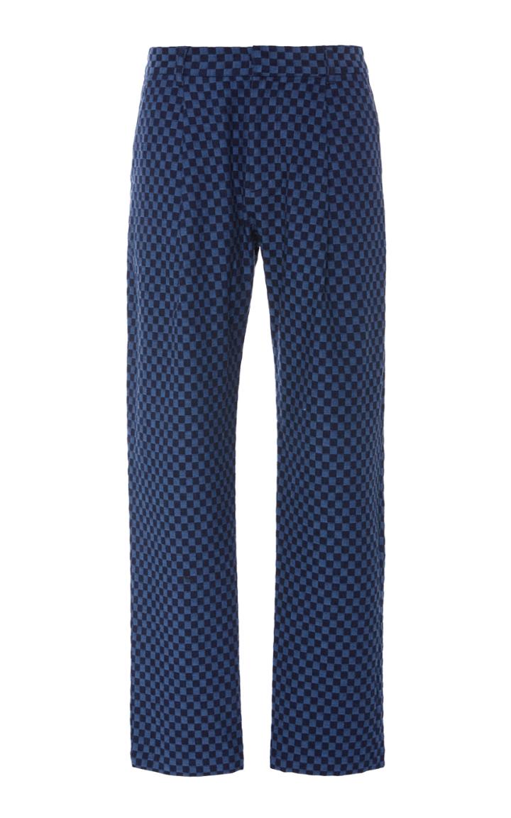 The Elder Statesman California Checkered Wool Trousers
