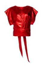 Isabel Marant Daren Leather Belted T-shirt