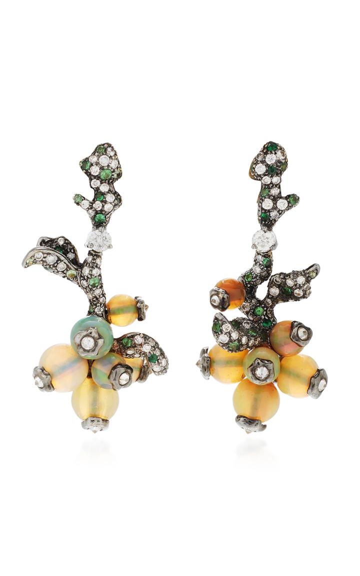 Arunashi One-of-a-kind Opal And Tsavorite Earrings