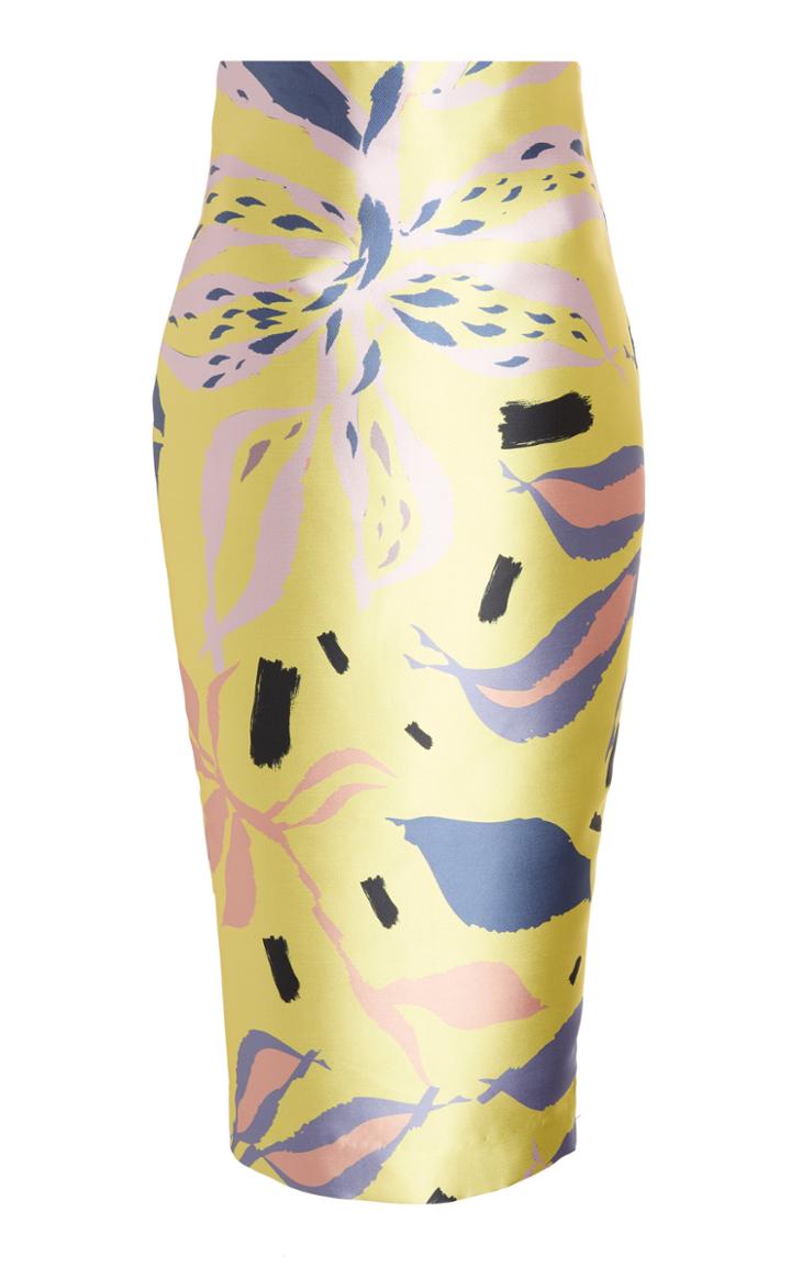 Leal Daccarett Selva Printed Satin Skirt