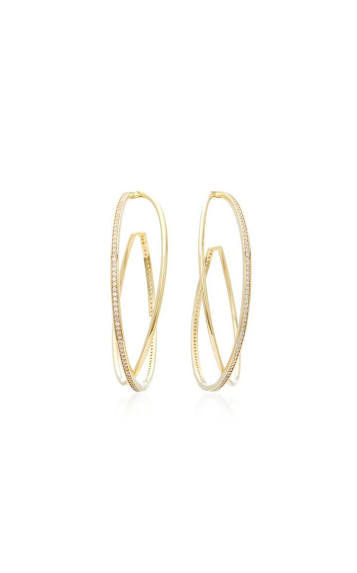 Joanna Laura Constantine Gold-plated Criss Cross Hoop Earrings