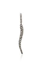 Montse Esteve 18k Oxidized White Gold Diamond Earring