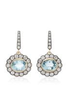 Marlo Laz 14k Yellow-gold And Aquamarine Diamond Earrings