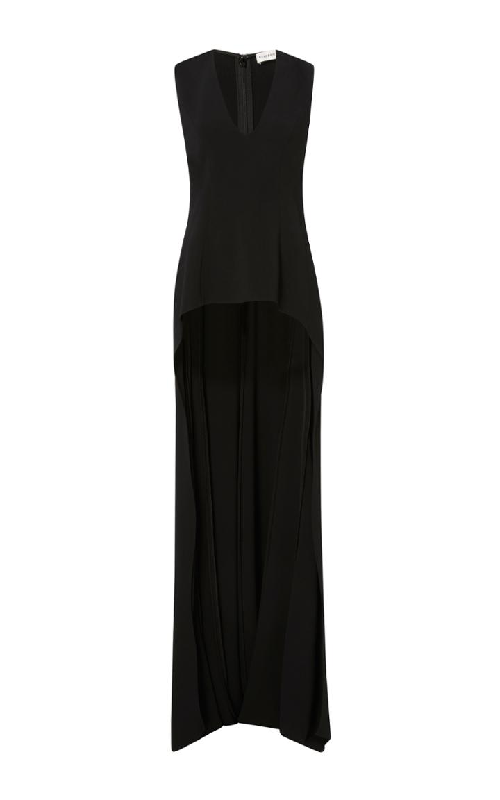 Elizabeth Kennedy V- Neck Top With Back Train