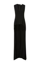 Elizabeth Kennedy V- Neck Top With Back Train