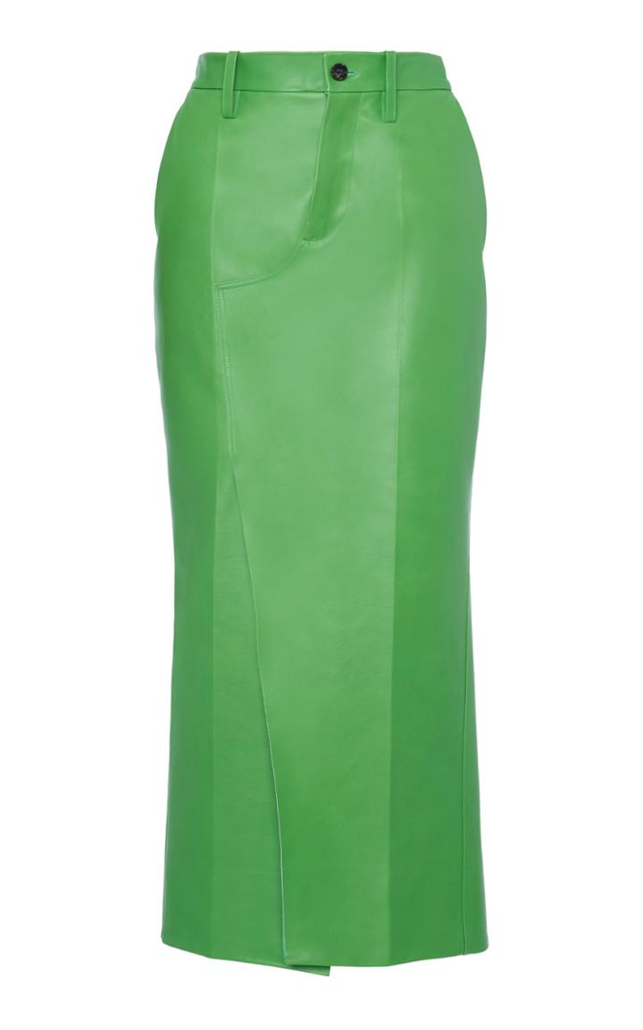 Moda Operandi Marni Leather Wrap-effect Midi Skirt Size: 38