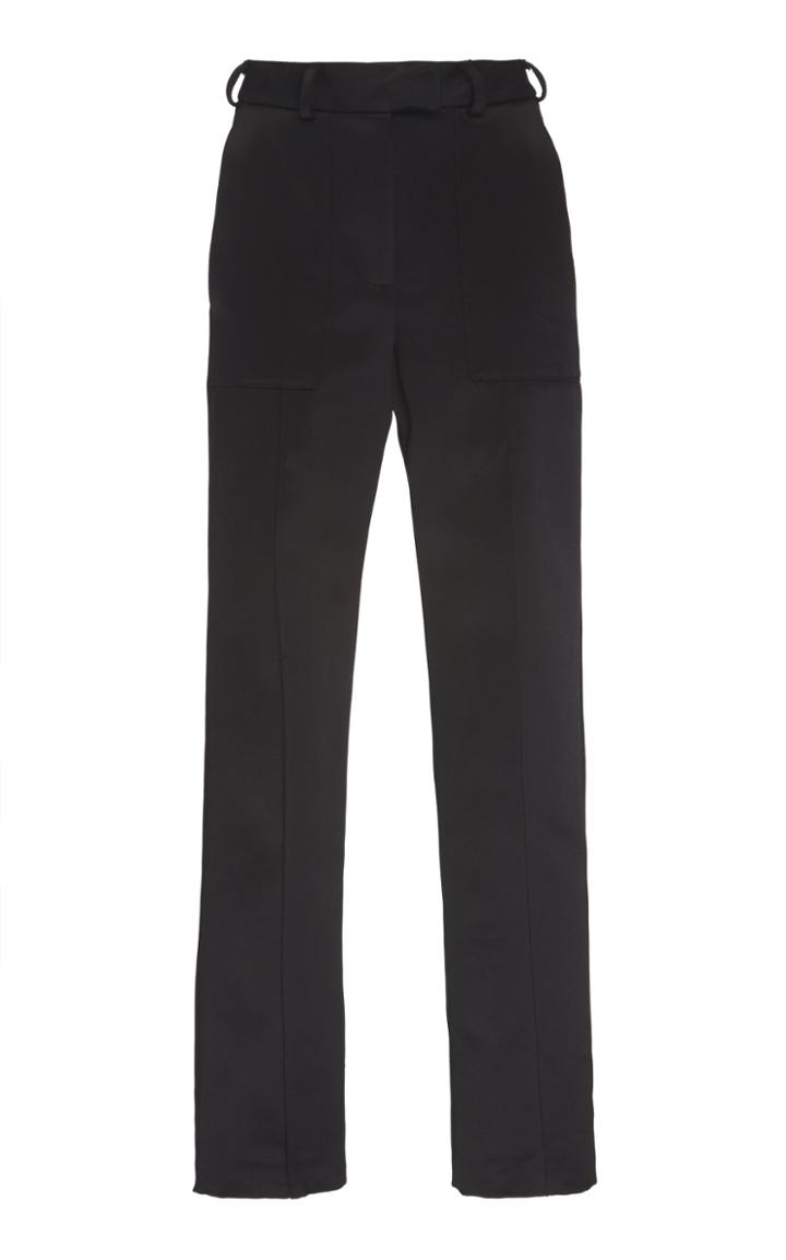 David Koma Satin Cropped Trousers