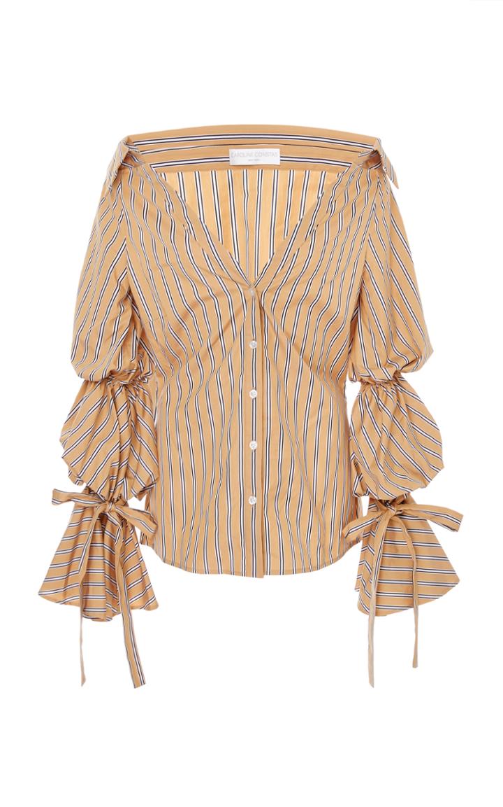 Caroline Constas Margaret Button Down Long Sleeve Top