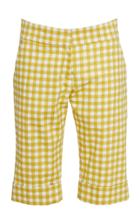 Silvia Tcherassi Gingham-patterned Gali Cotton Shorts