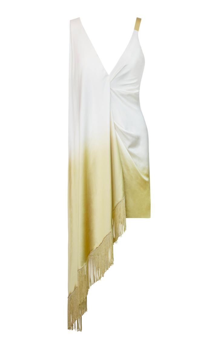 Moda Operandi Alejandra Alonso Rojas Fringed Silk Dress Size: 0