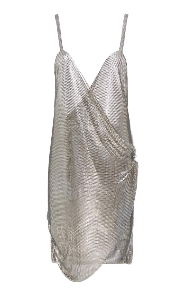 Fannie Schiavoni M'o Exclusive Metal Mesh Wrap Dress